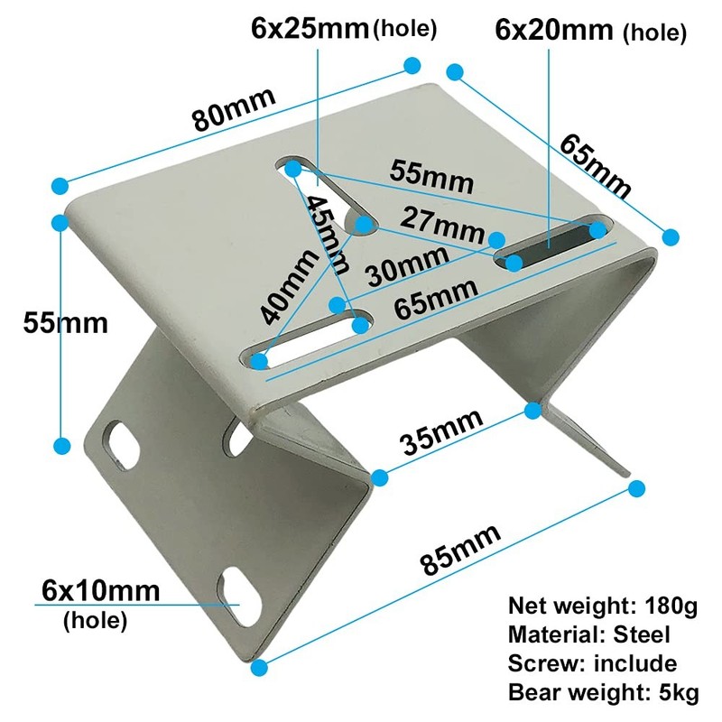 Exterior Outside Wall Corner Mount Metal Bracket Right Angle CCTV Surveillanc... gallery