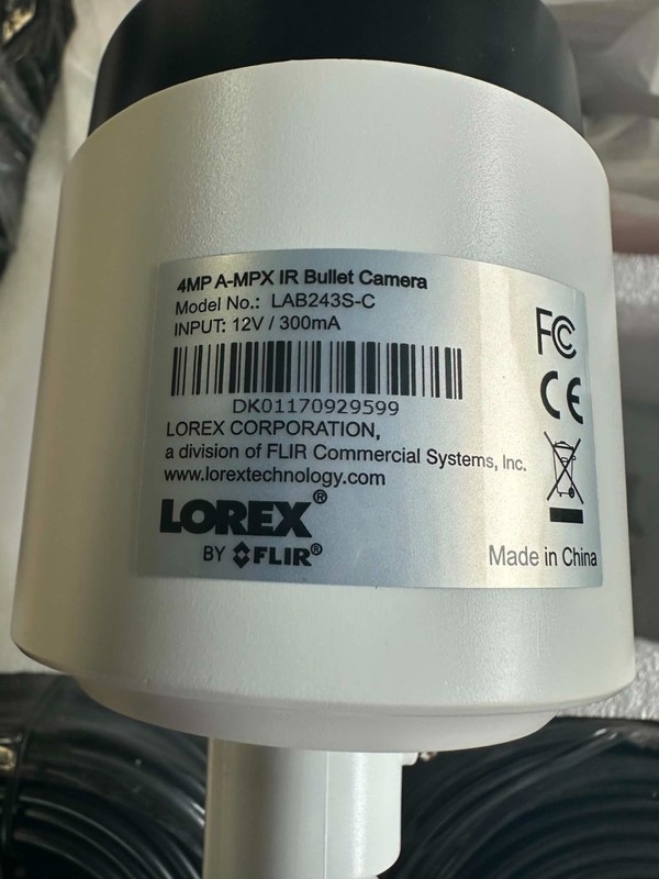 2 PACK Lorex LAB243S-C 4MP A-MPX Wired IR Bullet Camera White W CABLES gallery