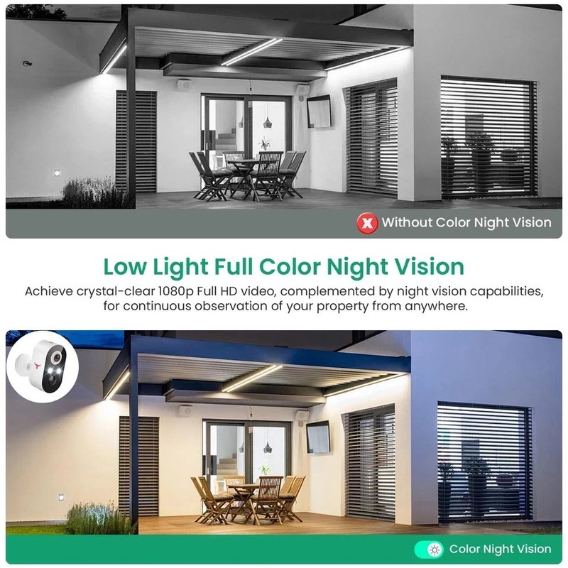 1 Pack Wireless Security Camera System Smart Night Vision Outdoor WiFi Cameras gallery