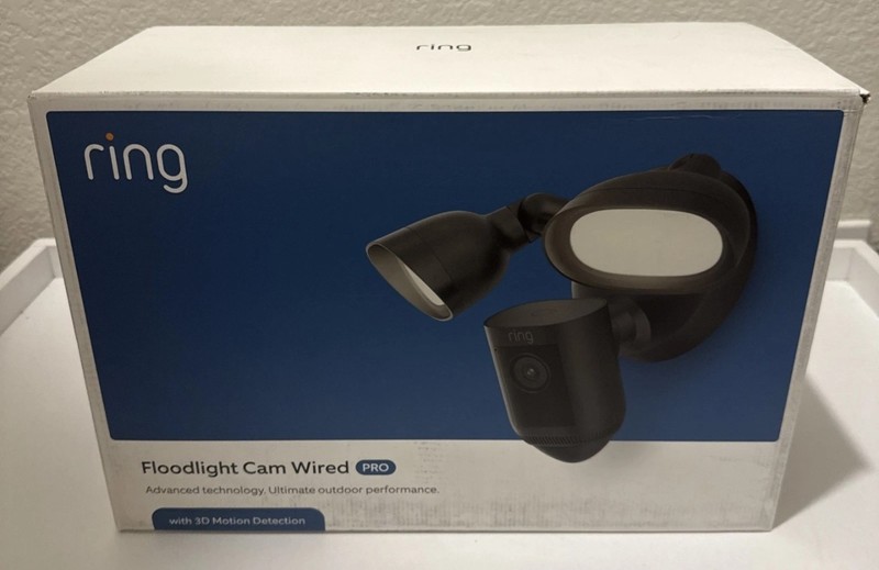 Floodlight Cam Pro Wired Security Camera with 2K Video, Ring Vision, Black gallery
