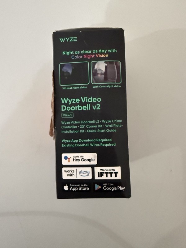 Wyze Video Doorbell v2 Wired 2K HD Cam 2-Way Audio Night Vision - Used, Tested gallery