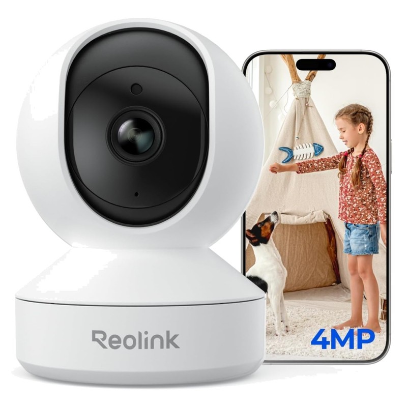 4MP Indoor Security Camera with Motion Detection & Local Storage Options
