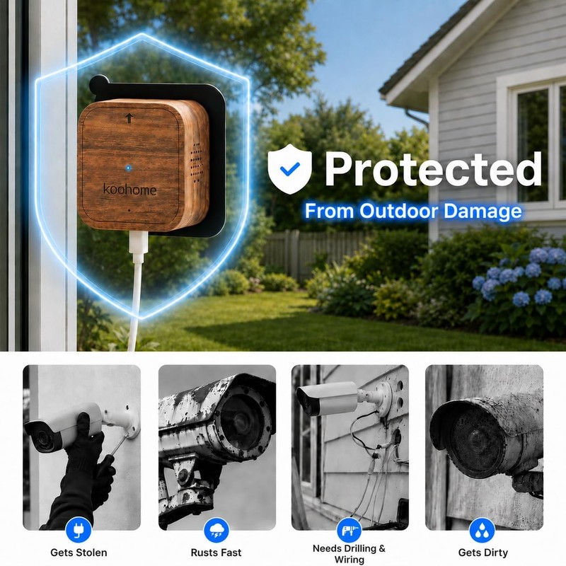 5MP 3K Window Camera for Indoor & Outdoor Home Security, Magnetic Mount, Full... gallery