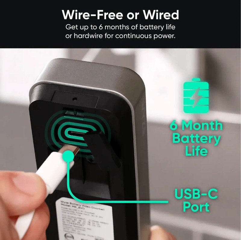 Wyze Battery Video Doorbell Color Night Vision Black [Chime NOT Included] gallery