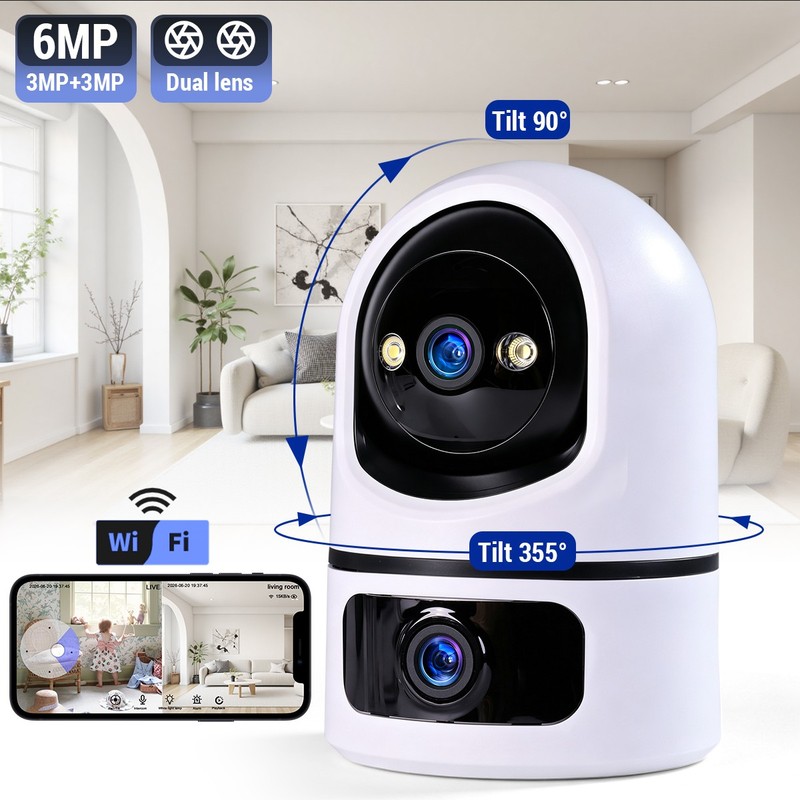 2K Dual Lens Indoor Outdoor Security Camera, 5Ghz/2.4Ghz Wifi, PTZ Auto Tracking gallery