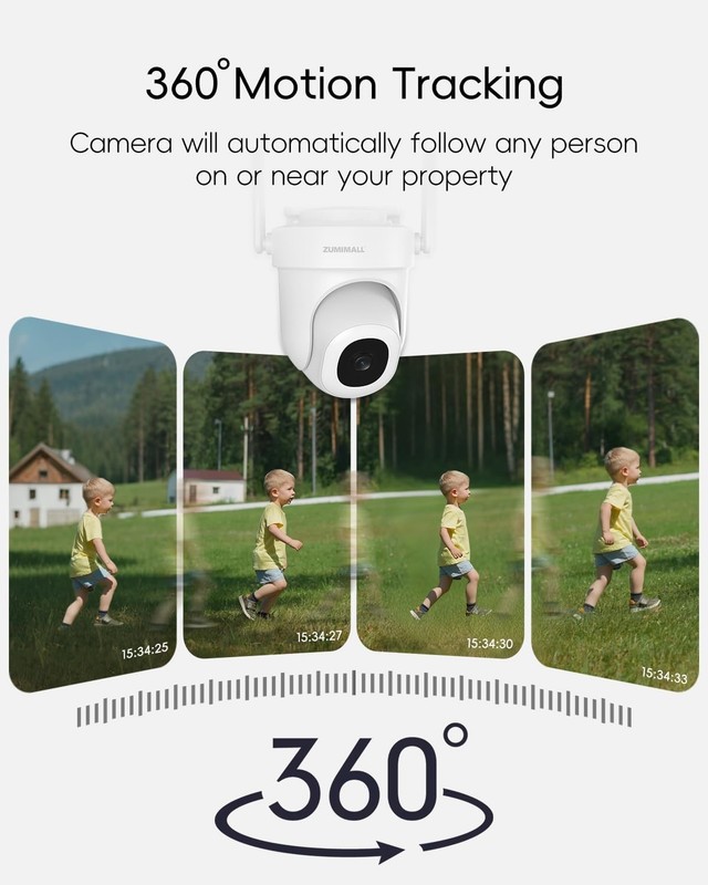 2K 3MP Wired Camera for Home Security, 2.4G/5G WiFi Security Camera Outdoor, ... gallery