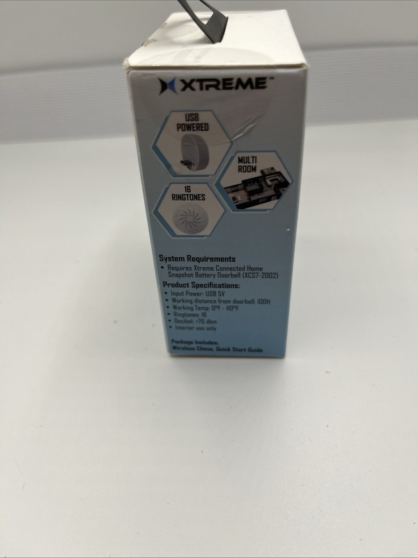 Xtreme Connected Home Smart Wireless Chime For Snapshot Battery Doorbell Camera gallery