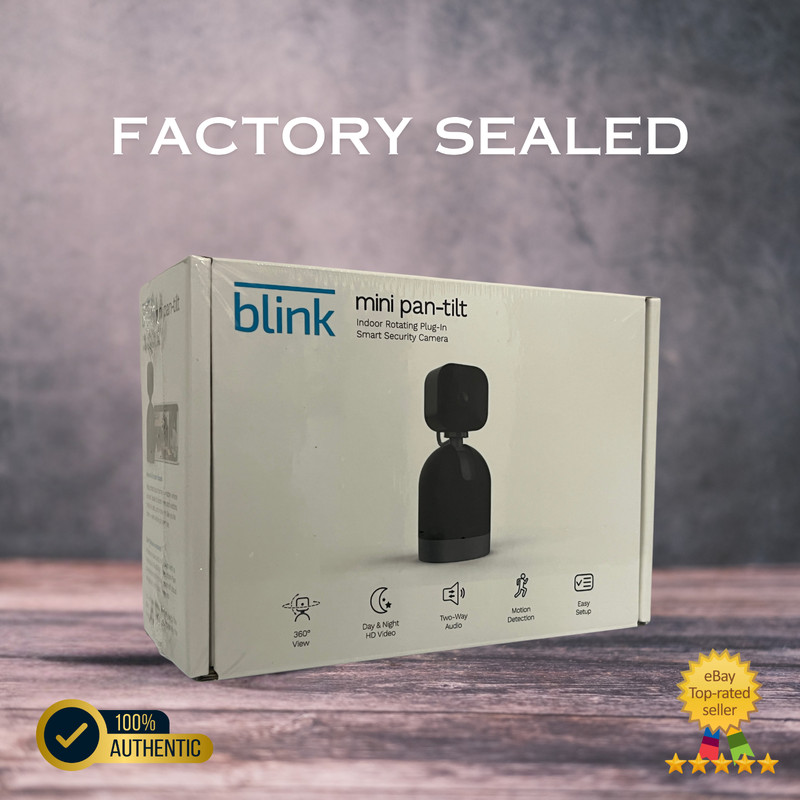 Blink Mini Pan-Tilt Rotating Indoor Plug-in Smart Security Camera, NEW/SEALED