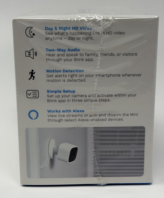 Blink Mini 1080p Security Camera White Indoor Smart HD Video gallery