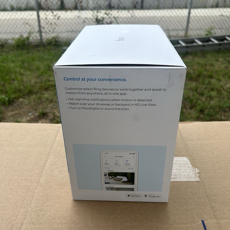 Ring Floodlight Cam Plus Outdoor Wired 1080p FHD Surveillance Camera White - NEW gallery