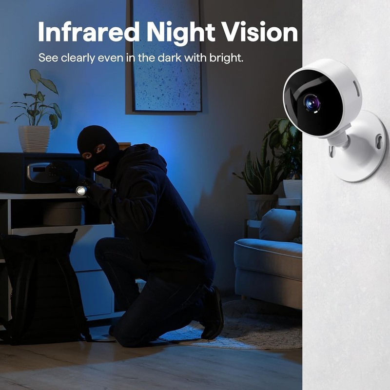 2K Wi-Fi Security Camera for Indoor Use with Remote App Control & Night Vision gallery
