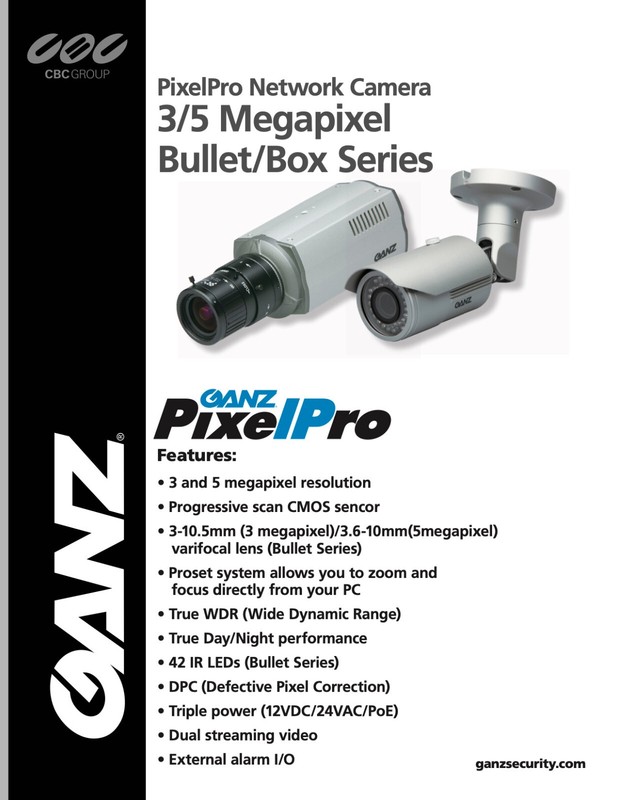 Ganz ZN-C6DHE 5MP IP Box Camera - WDR - CS Mount CCTV - NO Lens - NEW - WARRANTY gallery