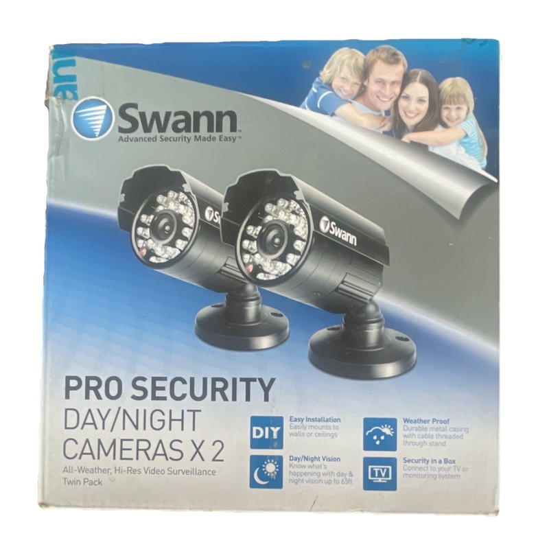 Swann PRO‑510 Cameras – 700TVL, Night Vision, Weatherproof, 2‑Pack