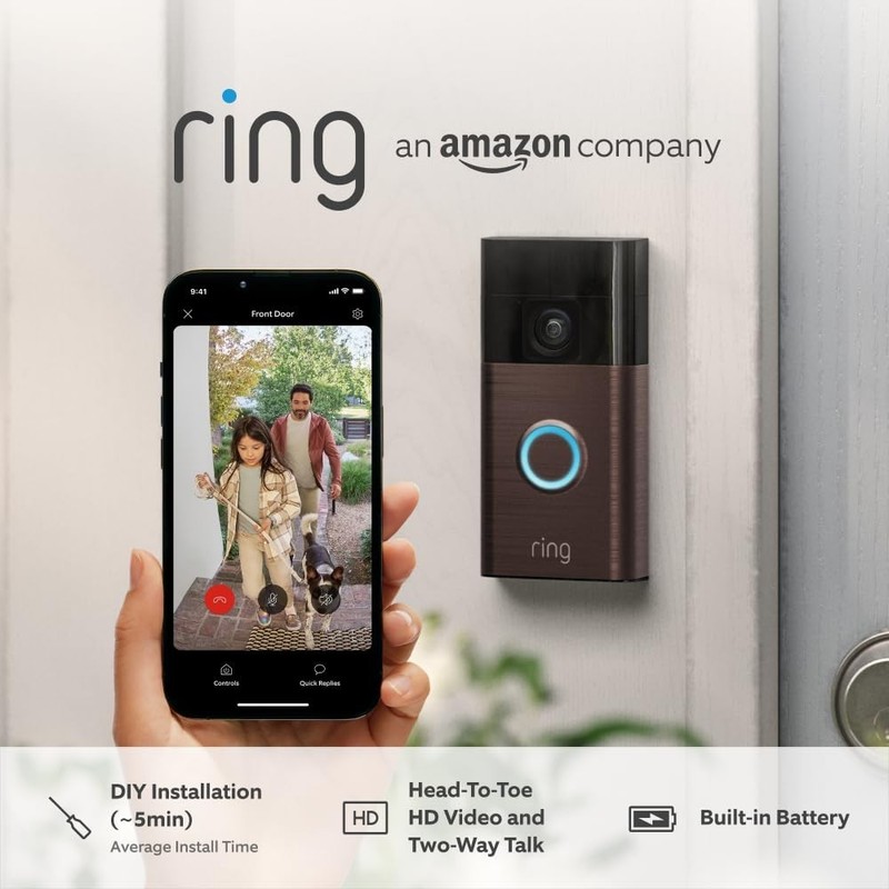 Ring Battery Video Doorbell | DIY Wireless Video Doorbell Camera
