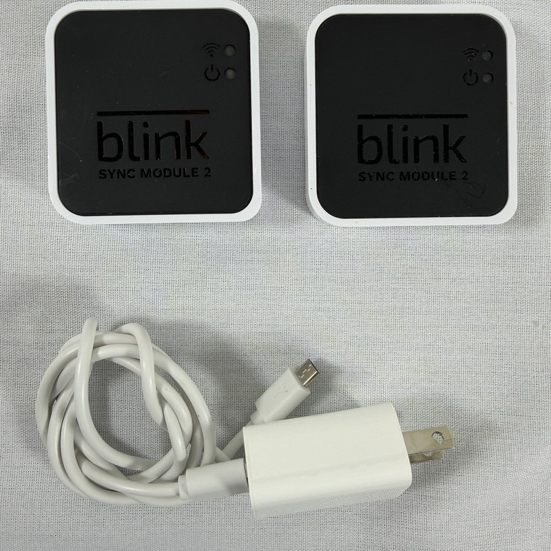 Lot of 2 Blink Sync Module 2 BSM00401U Security Camera Hubs + 1 Charger