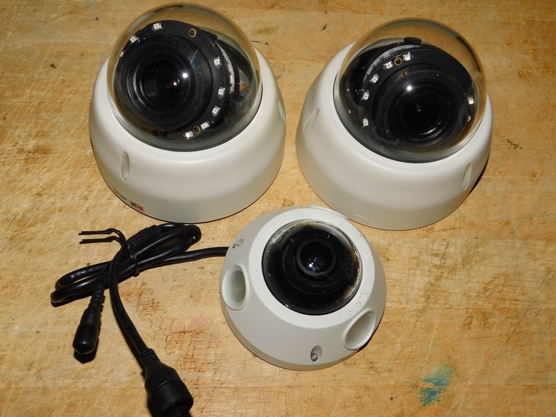 3 ACTi -E617 10 MP Zoom & E925 5 MP Fisheye Outdoor Dome Cameras