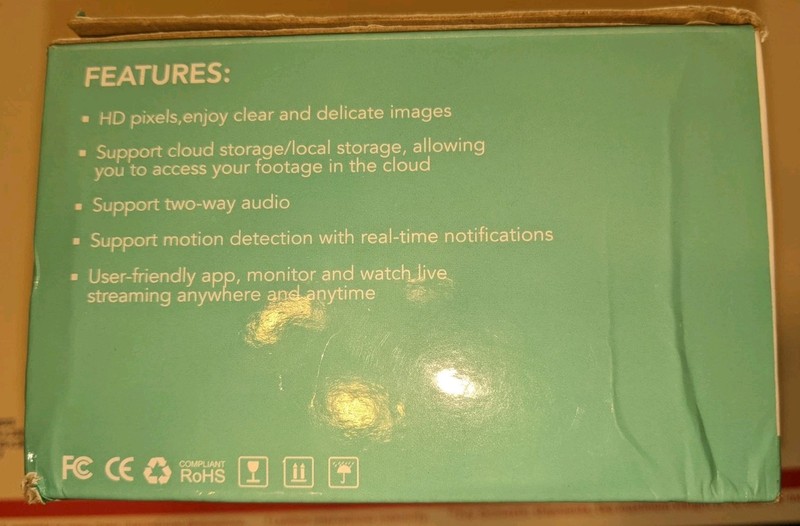 2Pk iSeeHome Smart HD Camera White SHN51-C492A-W6-WL-2 1080P Night Vision NEW gallery