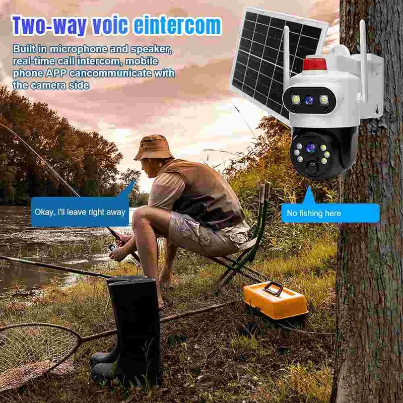 4MP Camara De Seguridad Solar Wifi Inalambrica Con Vision Nocturna Para Exterior gallery