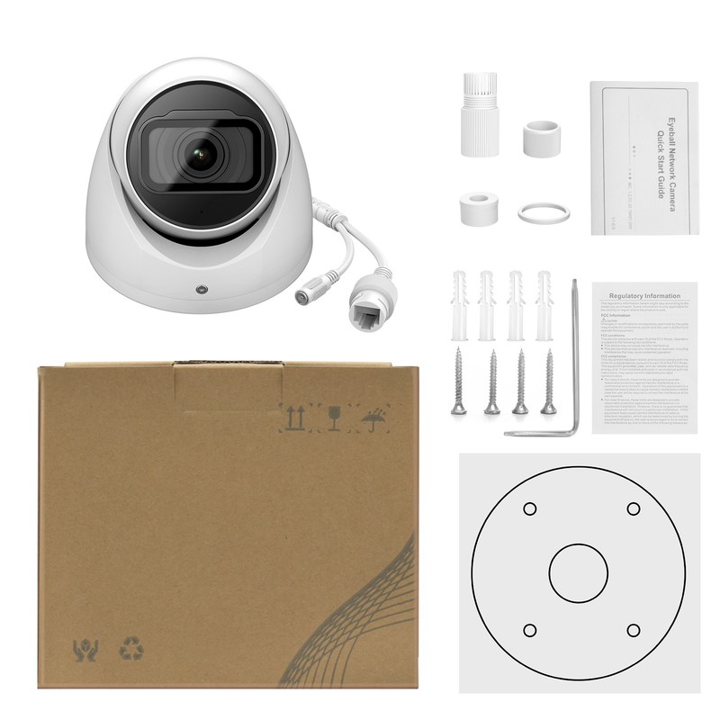 Vikylin 4MP IR30M Turret IP Camera 2.8mm PoE Built in MIC Night Low Light Image gallery