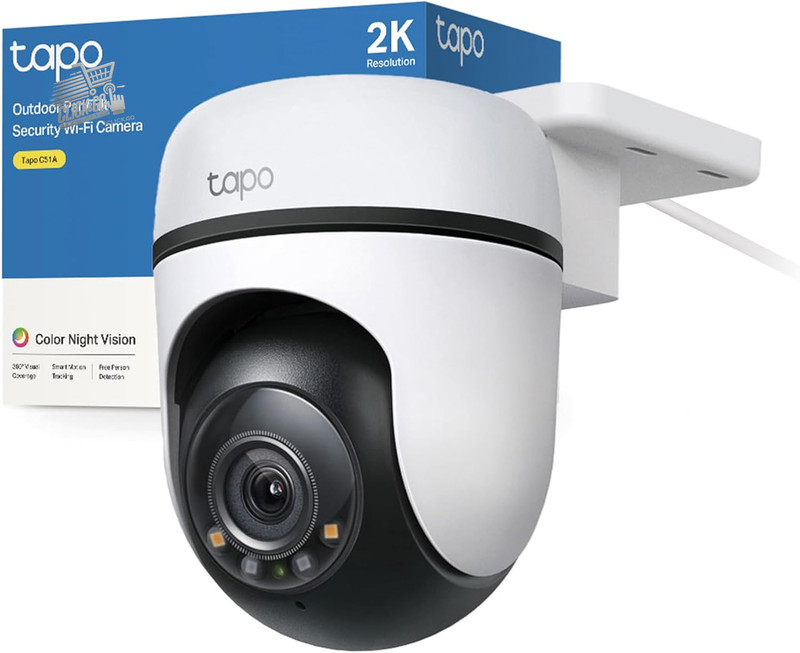Outdoor WiFi Camera 2K 3MP IP Surveillance PTZ 360° Night Vision Colors