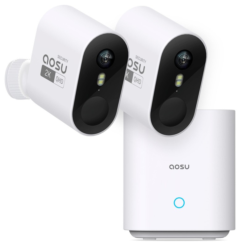 Security Cameras Wireless Outdoor Home System, True 2K HD Night Vision, No Su…