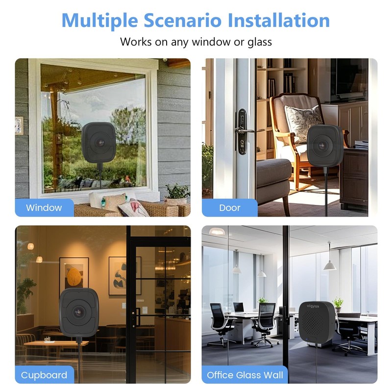 5MP 3K Magnetic Window Camera, Indoor Window Security Camera for Home with Fu... gallery