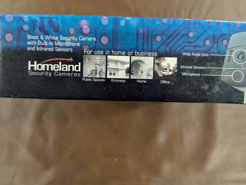 3 Homeland Closed Circuit Security Cameras (Black & White), Infrared Sensor, Mic gallery
