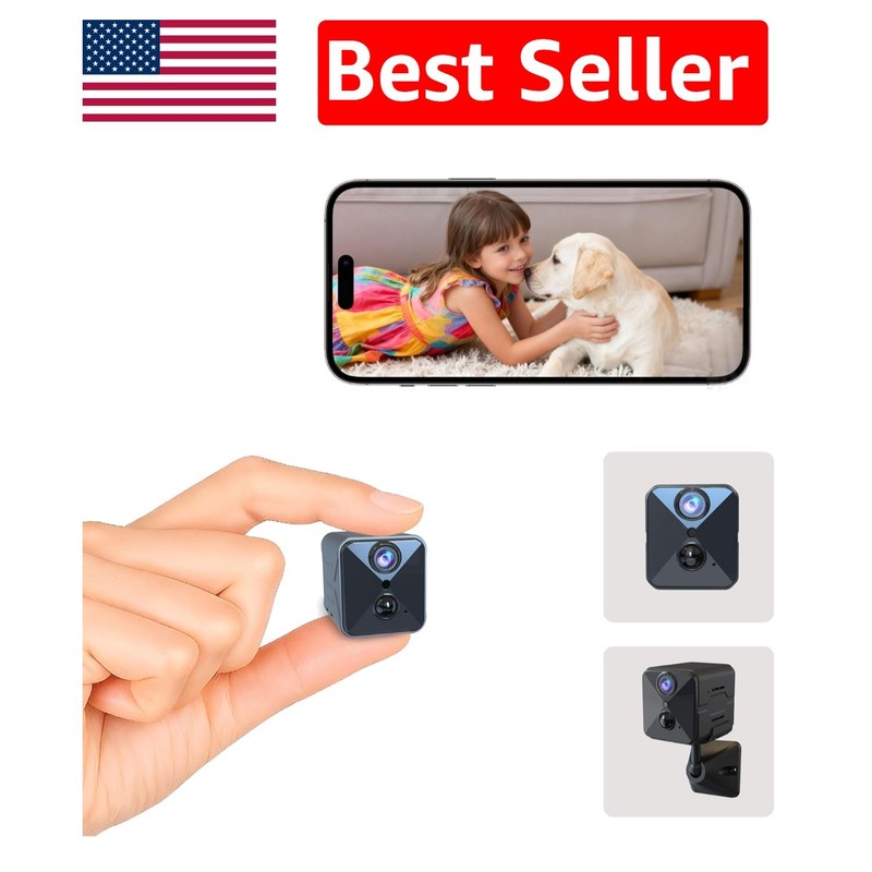 Compact 4K HD Mini Security Camera: Night Vision, AI Detection & Remote Access