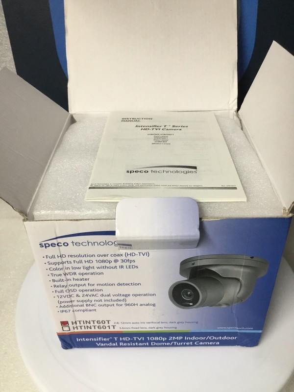 SPECO HTINT60T Security Color Camera W/ 1080p 2MP HD-TVI 2.8-12mm (SN:0035) NEW! gallery