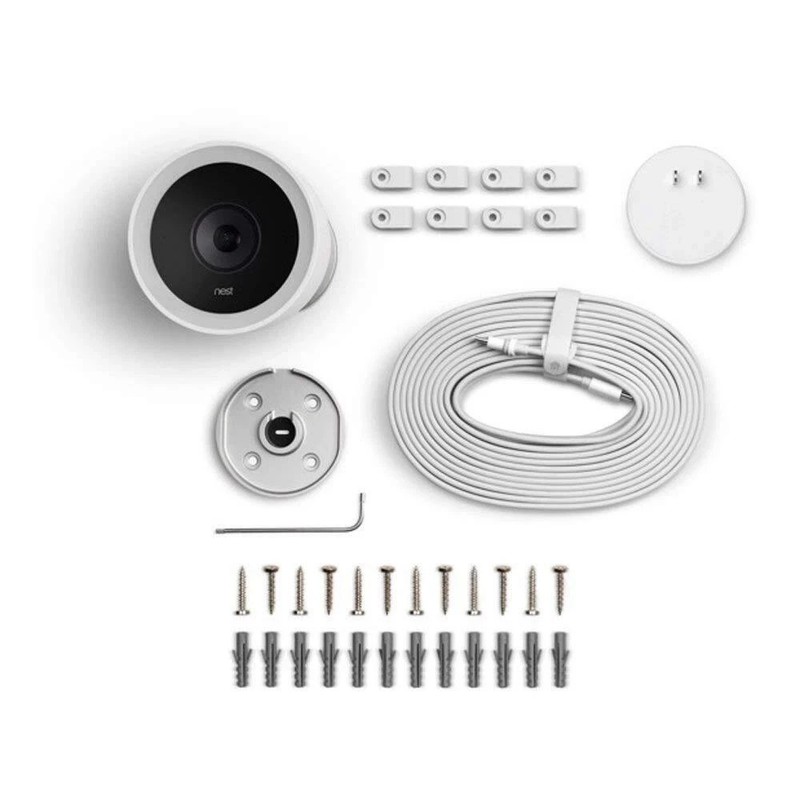 Used Working Nest NC4100US Cam IQ Outdoor Security Camera, White gallery