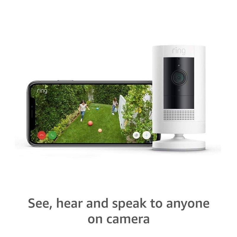 Ring Stick Up Indoor/Outdoor 1080p Wired Security Camera - White gallery