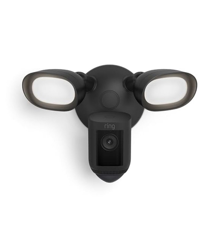 Ring Floodlight Cam Pro Wired, 1st Gen, 2K Video, Black,