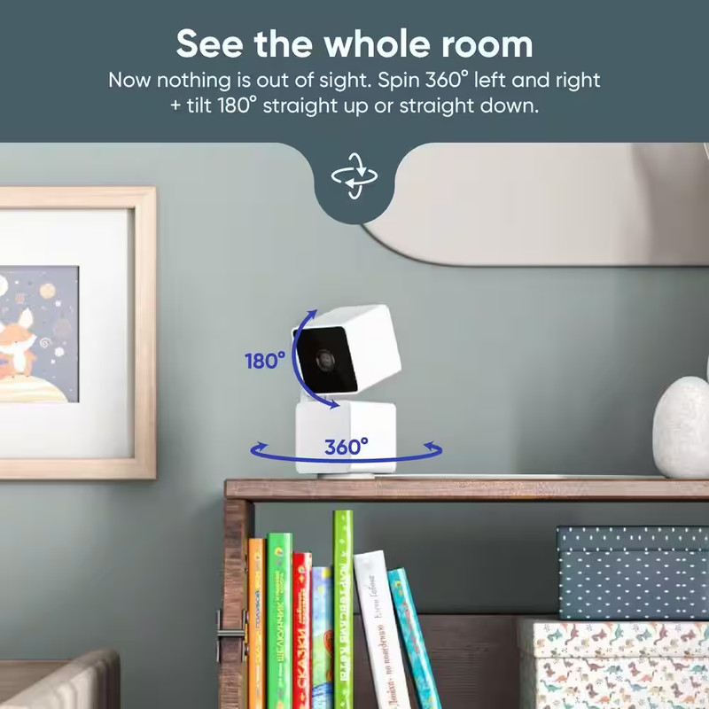 Pan V3 Wired Indoor/Outdoor 1080P HD Home Security Camera with Privacy Mode, Bla gallery
