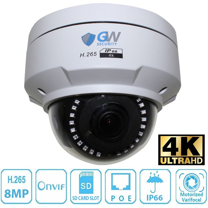 8MP 2160p @30fps 4K IP Optical Motorized Zoom PoE Security System - 10 Cameras gallery