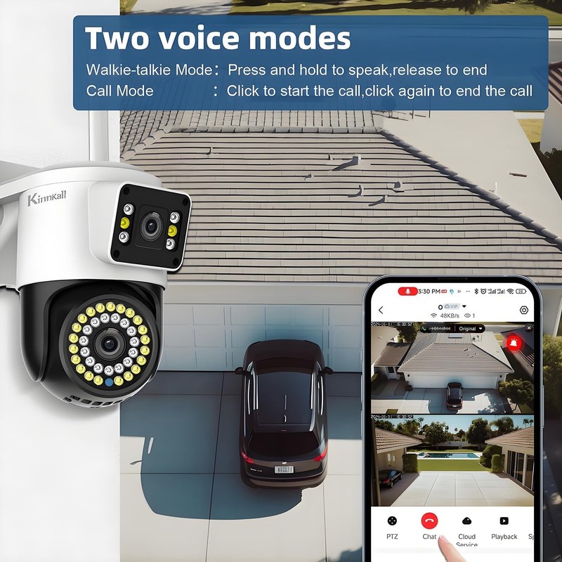 Weatherproof Dual Lens WiFi Camera - 24/7 HD Surveillance with Night Vision gallery