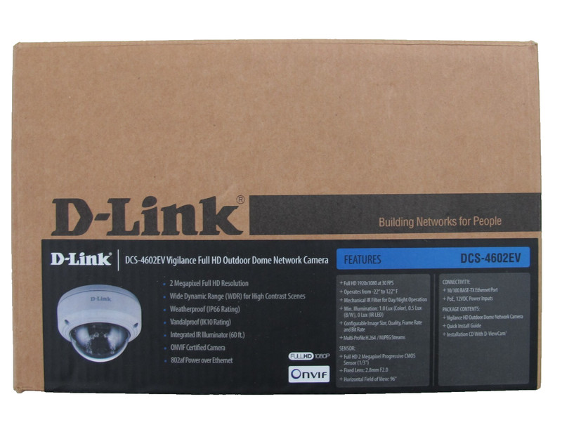 NEW D-Link Vigilance DCS-4602EV Full-HD 1080p Outdoor Dome Network Camera Onvif