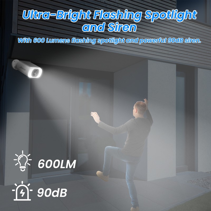 ANRAN 5MP Solar Battery Wireless Security Camera System Outdoor WiFi Home Camera gallery