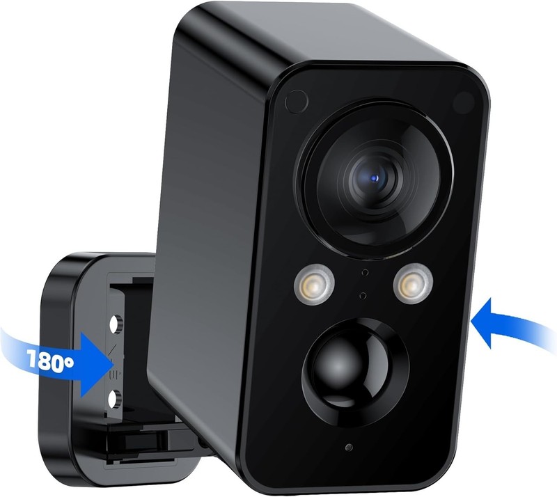 WiFi CCTV Security Camera Outdoor Battery 2K Color Night Vision 180° Pan Motion gallery