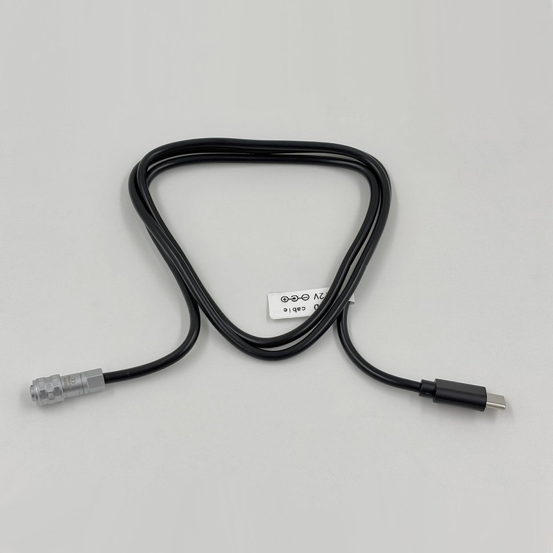 Type C USB C PD to Weipu 2 Pin Female Coiled Power Cable Fits BMPCC 4K/6K 39" gallery