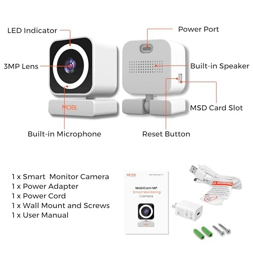 Cam MP Smart Home/Office Camera with 3MP Resolution, 2-Way Audio, Night gallery