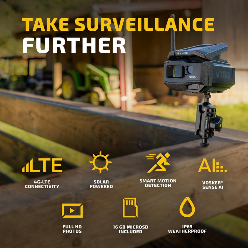 V150 Farm Pack 4G LTE Solar Security Camera, Wireless Outdoor Surveillance for F gallery