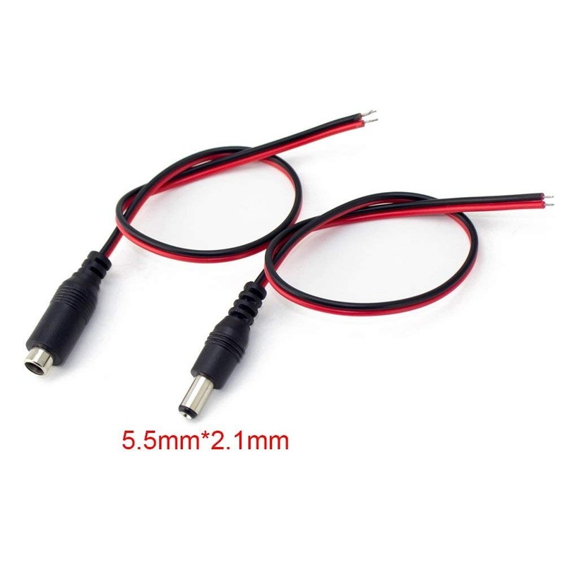12V 5A DC Pigtail Power Cord (Real 18AWG), w/Male Female DC-CORD10Pairs gallery