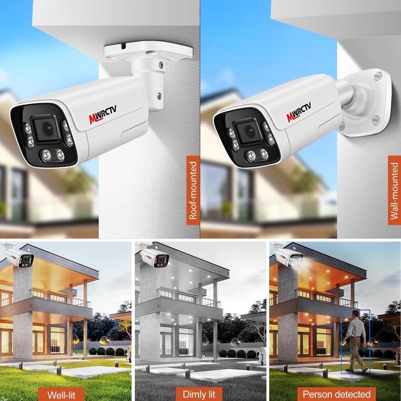 8MP UltraHD POE Audio POE IP Bullet 2.8mm 110°Wide Angle Lens,AI Human/Vehicl... gallery