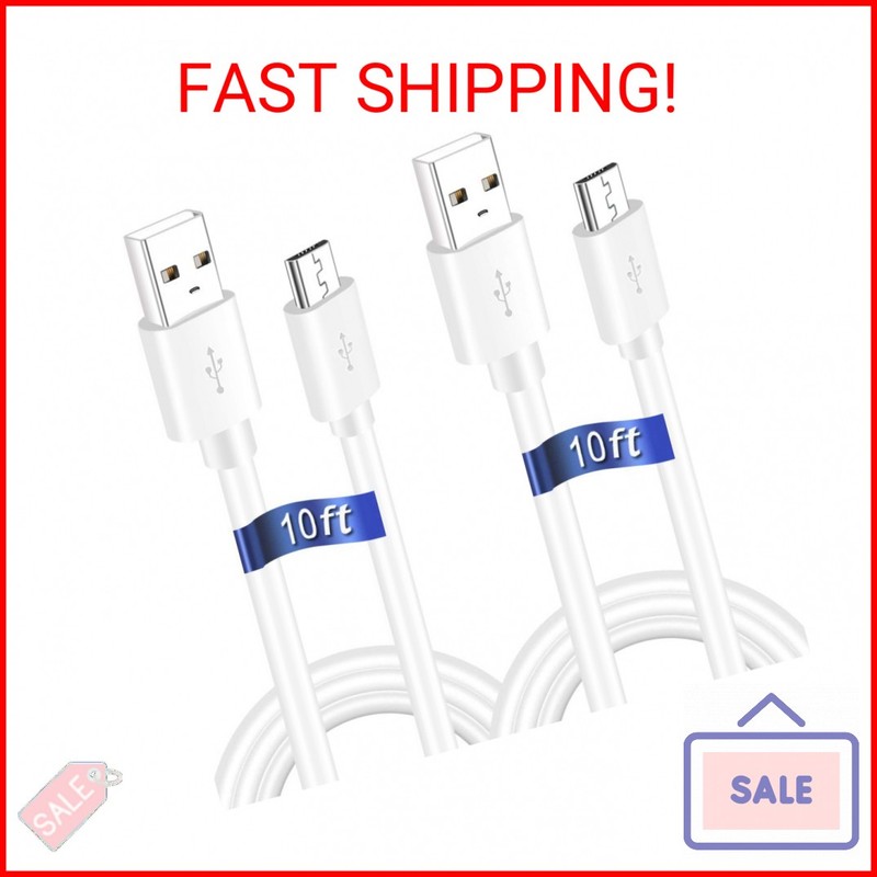 SIOCEN 2PCS 10FT USB Power Extension Cord Compatible with Wyze-Cam, WyzeCam Pan,