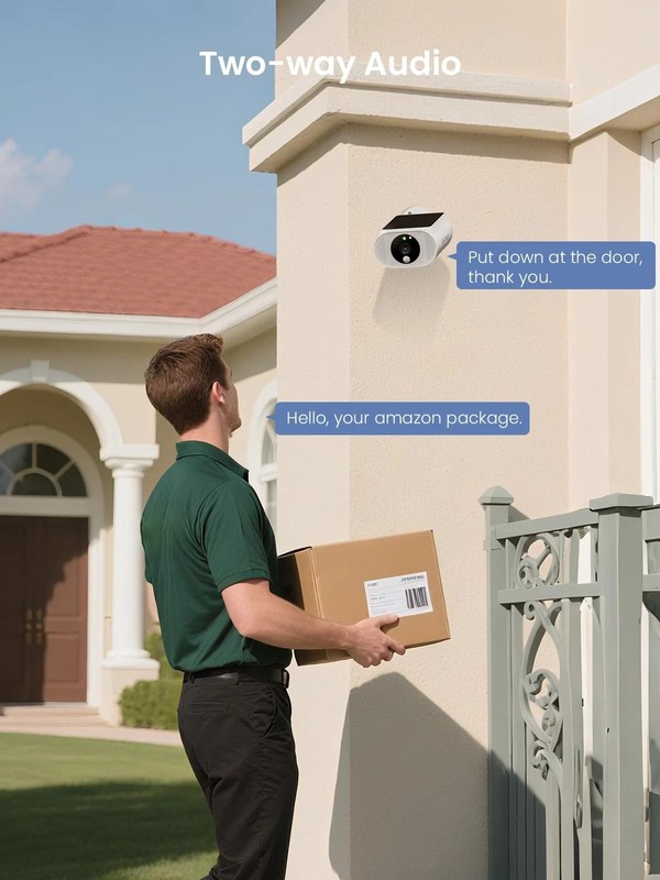 Solar Security Camera, Wireless Security Camera Outdoor, 2K with Integrated S... gallery