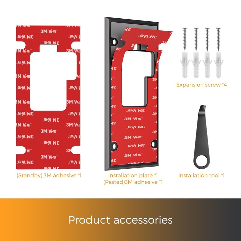 No Drill Adhesive Video Doorbell Mount Compatible with Ring Battery Doorbell ... gallery