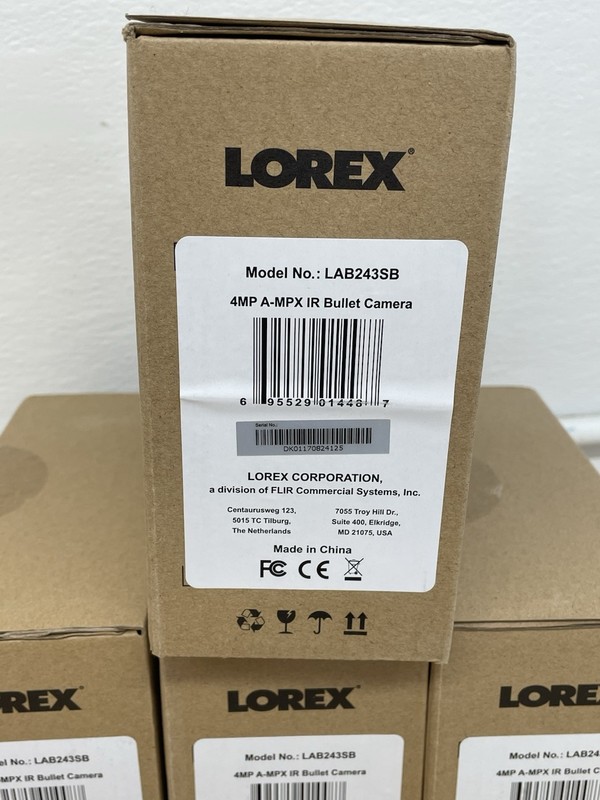 Lot of 4 - NEW Lorex by FLIR LAB243SB 4.0-Megapixel HD Bullet Camera - SEALED! gallery