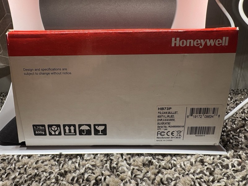 Honeywell HB73P Series Bullet IR Camera - Day/Night, 600 TVL, 3.8-9.5mm Lens - gallery