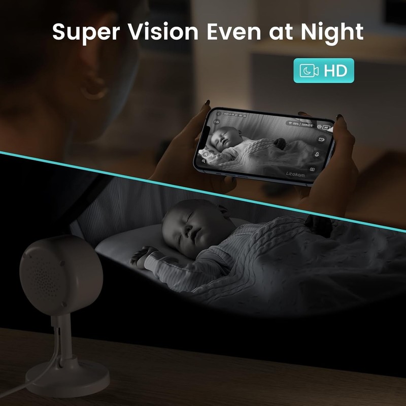 Litokam Indoor Cameras for Home Security with Night Vision, Pet Camera with gallery