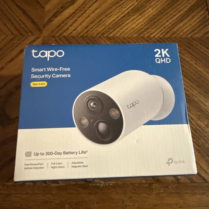 TP-Link Tapo MagCam 2K QHD Wireless Security Camera White Color Night Vision